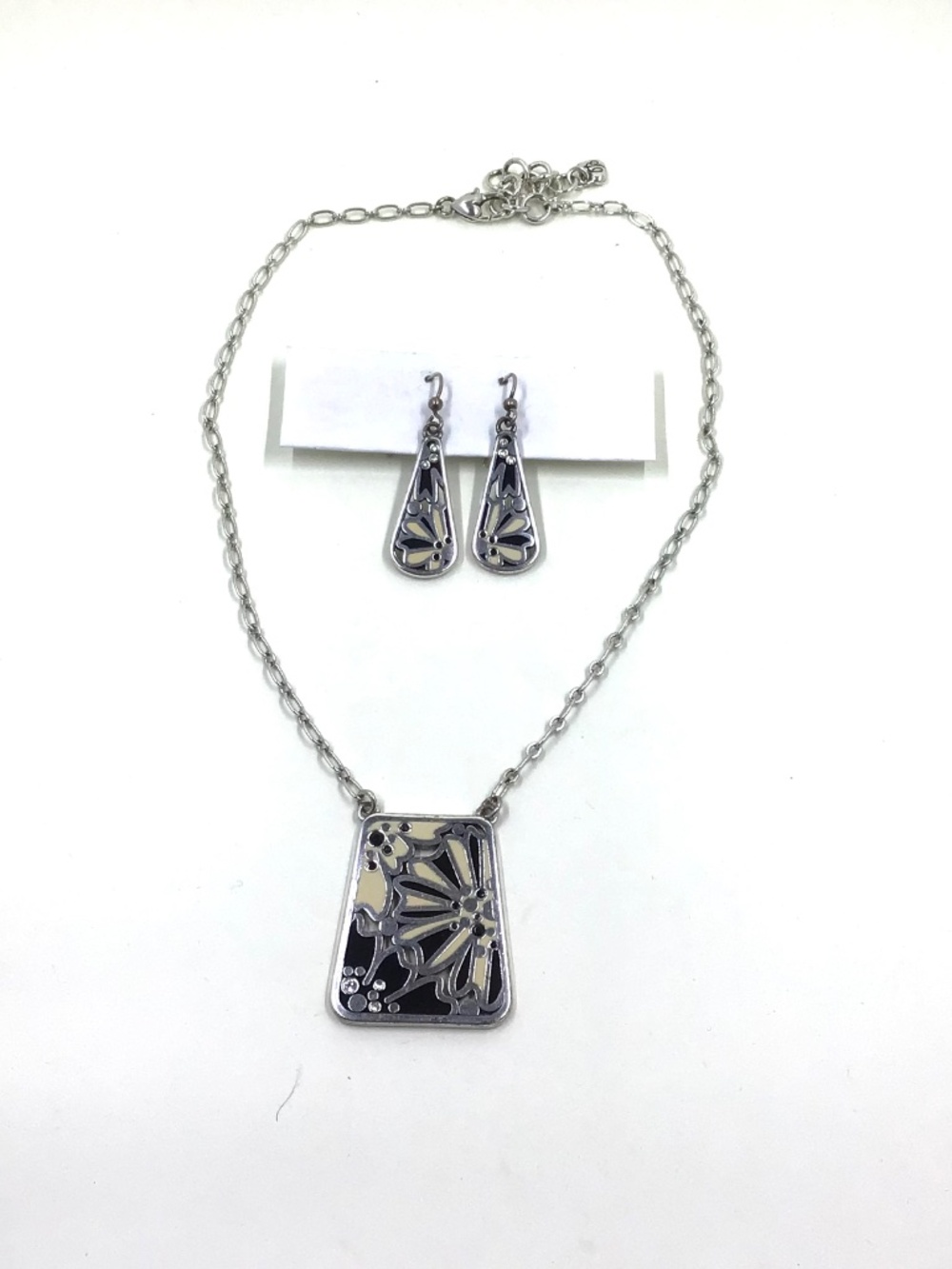 Brighton Flower Deco Art Necklace And Earringa